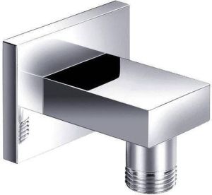 Wiesbaden Rombo Hydro Luxe messing muur doucheaansluiting vierkant chroom 29.3802