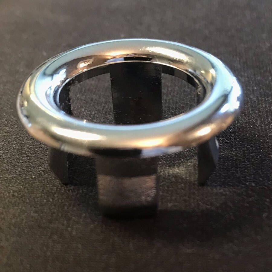 Xellanz Riko Basic chromen ring voor overloop wastafel 3x2 cm kunststof chroom