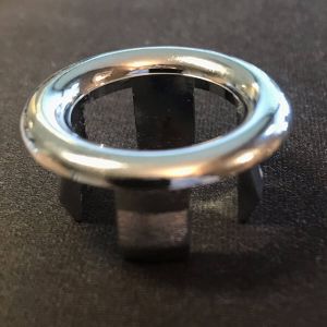 Riko Basic chromen ring voor overloop wastafel 3x2 cm kunststof chroom