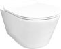 Sub Sity rimless hangend toilet met toiletzitting softclose en quick release 35 x 36 x 53 cm glanzend wit - Thumbnail 1