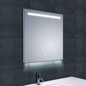 Wiesbaden Badkamerspiegel Ambi One 60x60cm Geintegreerde LED Verlichting Verwarming Anti Condens Touch Lichtschakelaar Dimbaar