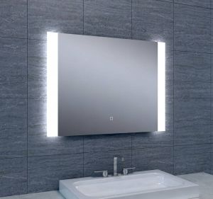 Wiesbaden Badkamerspiegel Sunny 80x60cm Geintegreerde LED Verlichting Verwarming Anti Condens Touch Lichtschakelaar Dimbaar