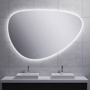 Wiesbaden Badkamerspiegel Uovo 150cm Geintegreerde LED Verlichting Verwarming Anti Condens Touch Schakelaar Dimbaar