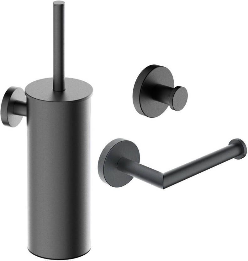 Wiesbaden Toilet Accessoires Set Alonzo Gunmetal