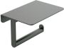 Wiesbaden Alonzo toiletrolhouder met planchet gunmetal 28.7064 - Thumbnail 1