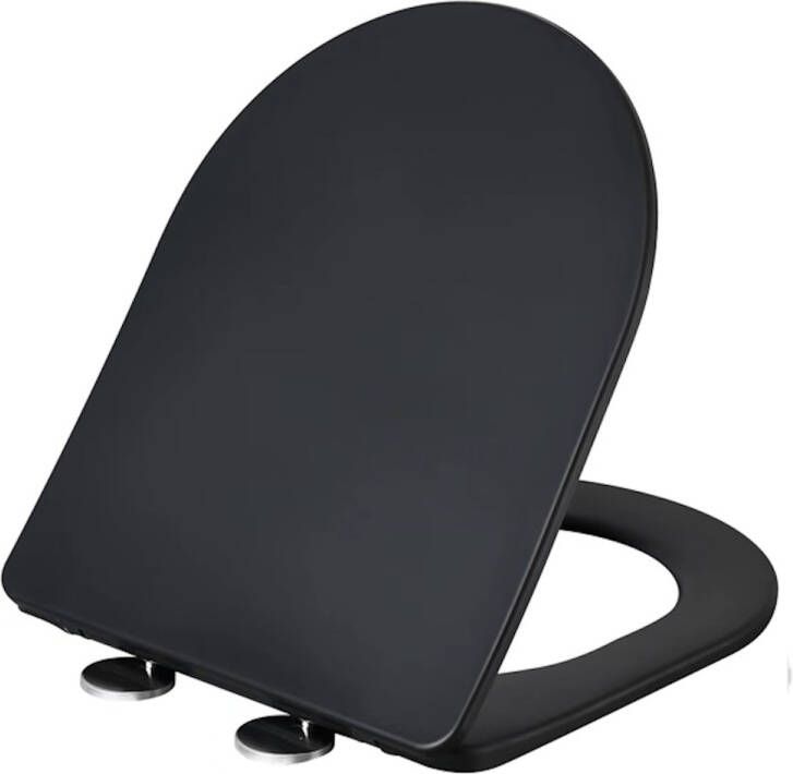 Xellanz Nibiru toiletzitting softclose en quick release mat zwart