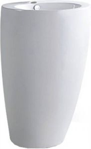 Xellanz Noa wastafel vrijstaand porselein zonder sifon met overloop 50x50x83cm wit 9807