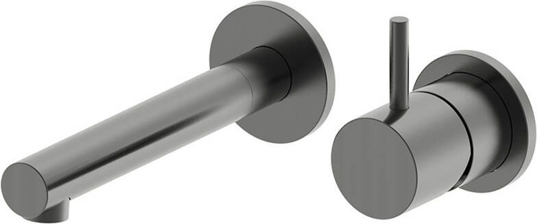 Wiesbaden Wastafelkraan Inbouw Style Mengkraan 1-hendel Gunmetal