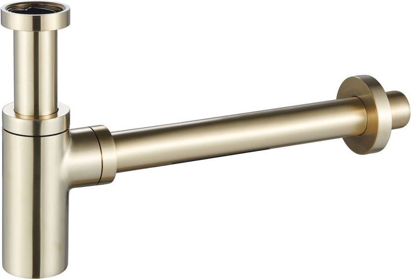 Wiesbaden Wastafelsifon UniMatch 5 4" x 32 mm Geborsteld Messing