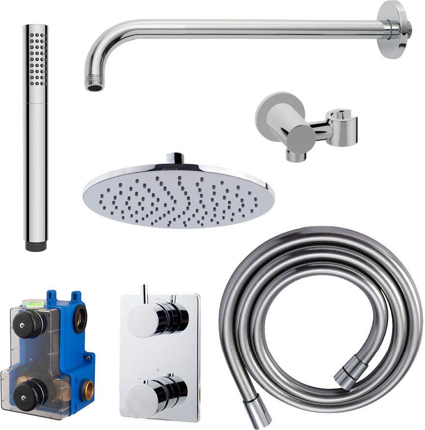 Wiesbaden Caral Inbouw Regendouche Compleet Met Staafhanddouche Chroom