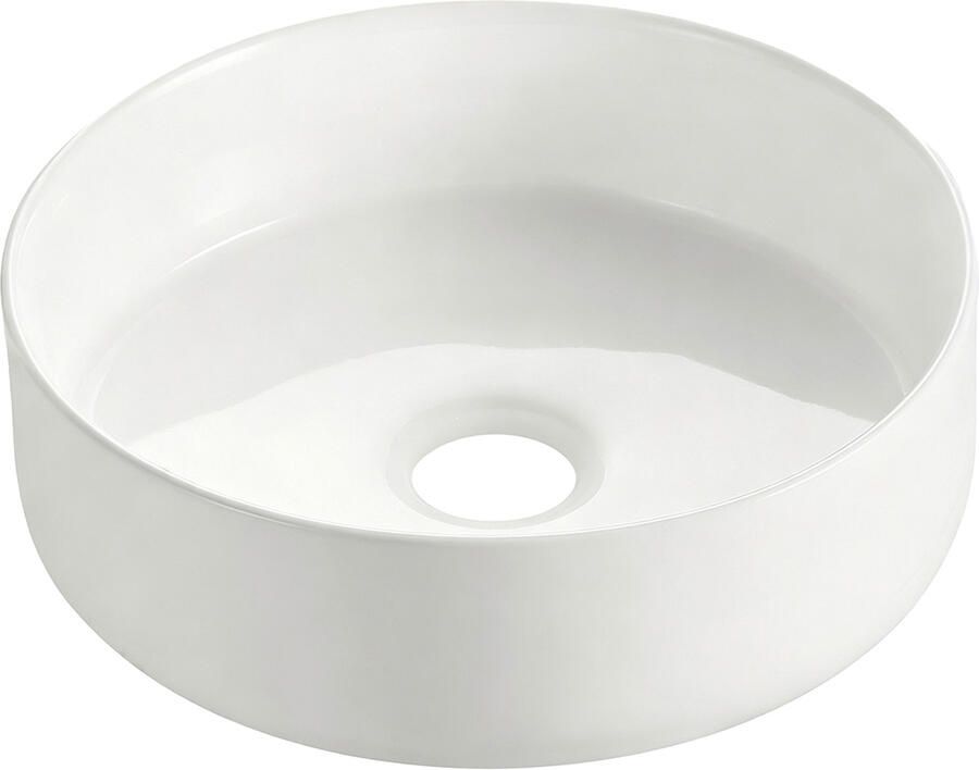 Boss & Wessing BWS Oliva Waskom 36x12 cm Rond Keramiek Glans Wit