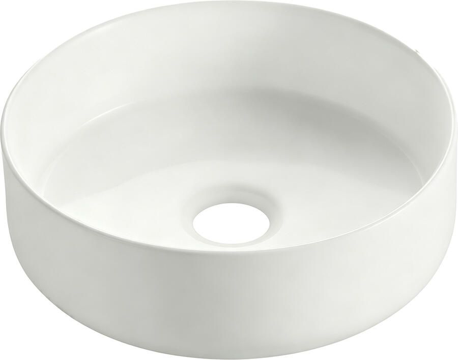 Boss & Wessing BWS Oliva Waskom 36x12 cm Rond Keramiek Mat Wit