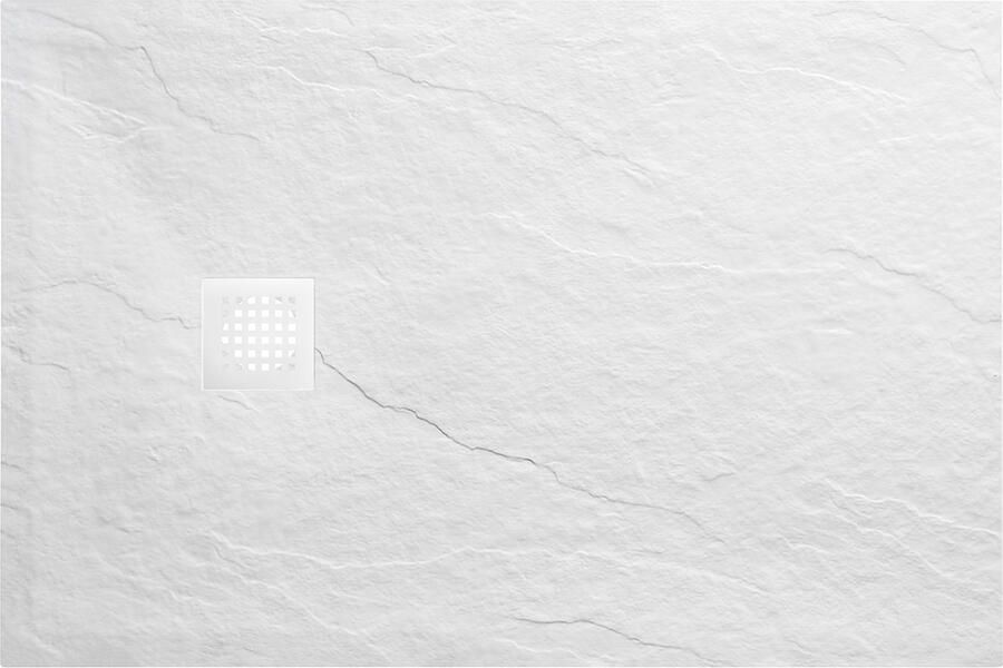 Wiesbaden Douchebak Stonea Antislip Composiet 80x90x3 cm Inkortbaar Mat Wit