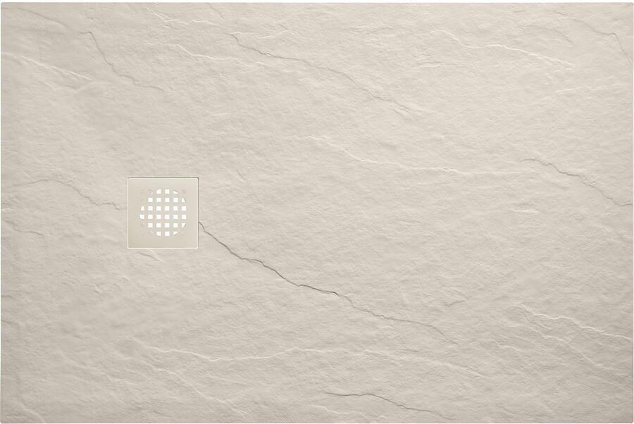 Wiesbaden Douchebak Stonea Antislip Composiet 90x120x3 cm Inkortbaar Beige