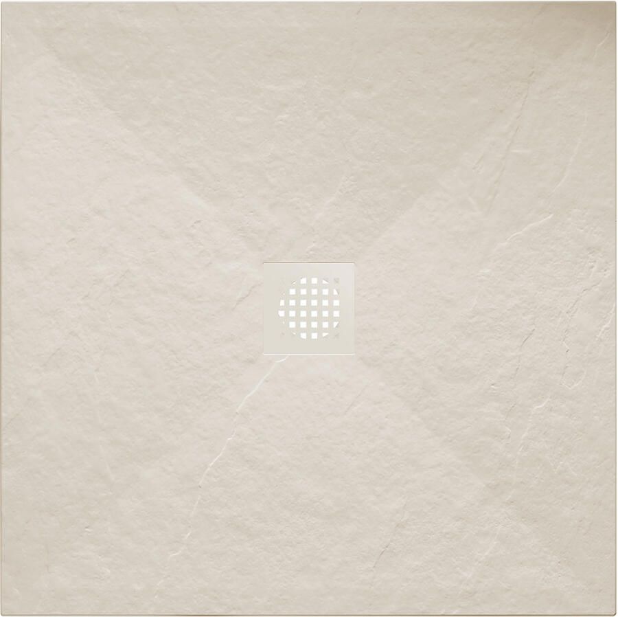 Wiesbaden Douchebak Stonea Antislip Composiet 90x90x3 cm Inkortbaar Beige