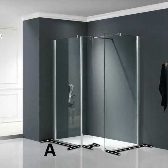 Wiesbaden Douchewand deel A 50x200cm muurprofiel NANO coating