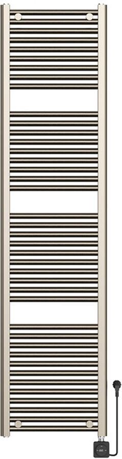 Wiesbaden Elara Elektrische Radiator 1000W Smart WiFi 181 7x45 cm Geborsteld Staal PVD