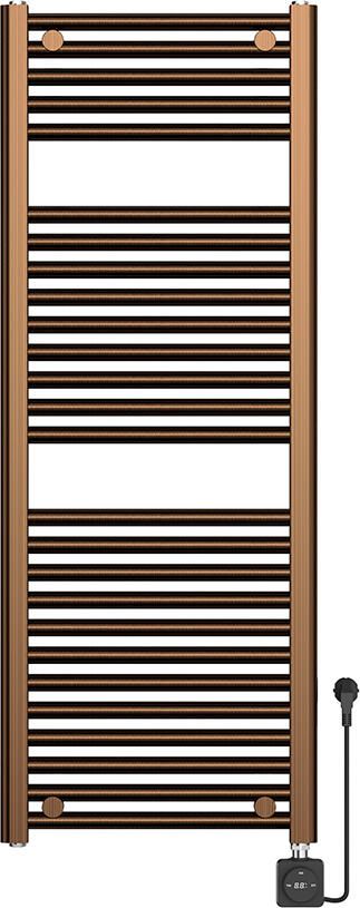Wiesbaden Elektrische Radiator Elara 118.5x45 Cm Smart Wifi Geborsteld Brons Koper PVD