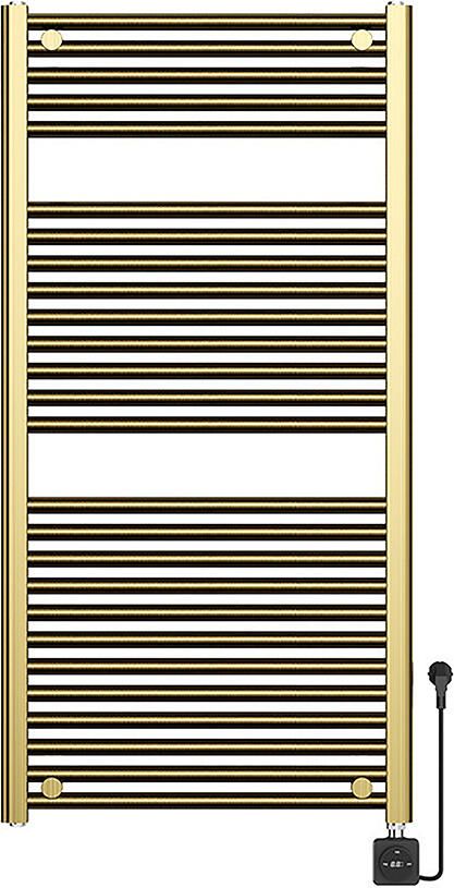 Wiesbaden Elektrische Radiator Elara 118.5x60 Cm Smart Wifi Geborsteld Messing PVD