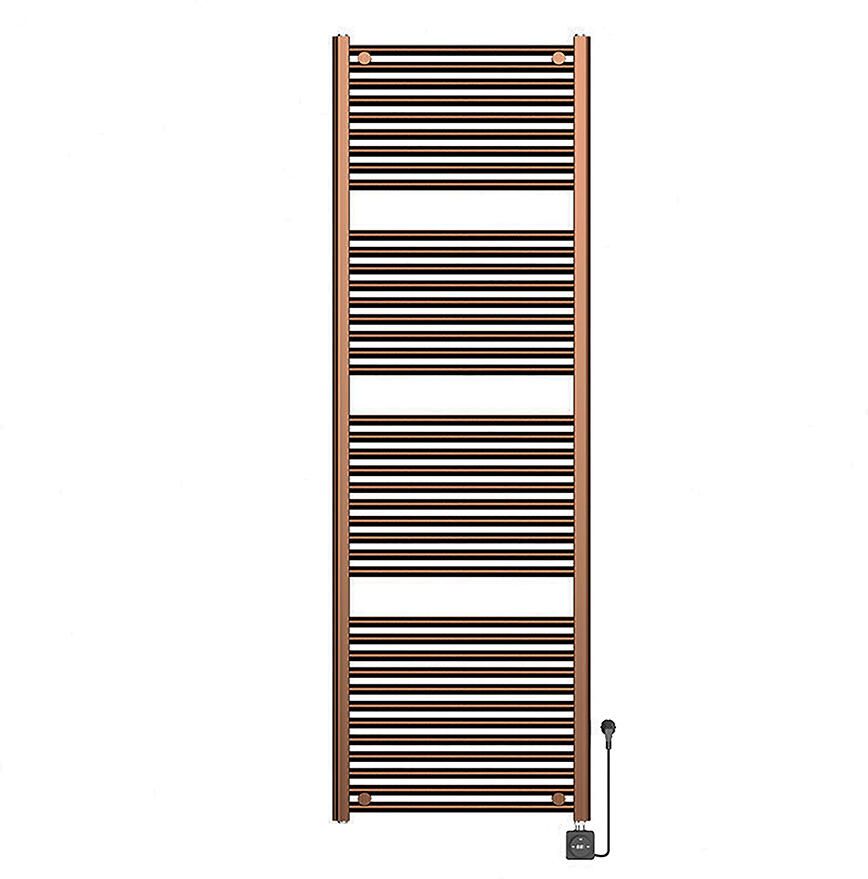 Wiesbaden Elektrische Radiator Elara 181.7x60 Cm Smart Wifi Geborsteld Brons Koper PVD