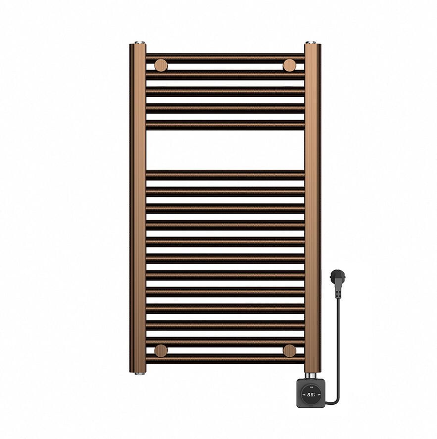 Wiesbaden Elektrische Radiator Elara 76.6x45 Cm Smart Wifi Geborsteld Brons Koper PVD