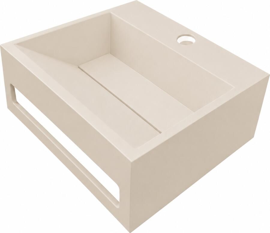 Wiesbaden Fontein Julia Rechthoekig 30x28x12.5cm Solid Surface Beige