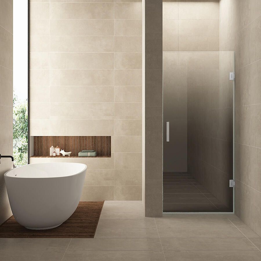 Wiesbaden Glas Voor Nisdeur Rechts Less 70x200 cm 8 mm Nano Spiegelrook- naar Helder Glas