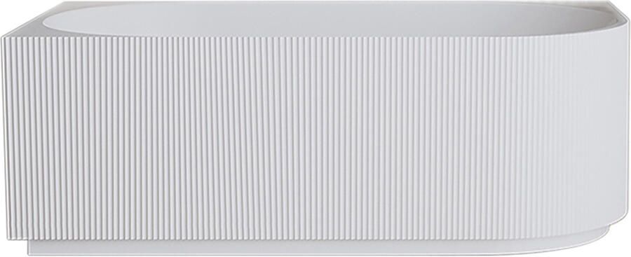 Wiesbaden Hoekbad Links Rivi 170x80 cm Acryl Met Waste Glans Wit