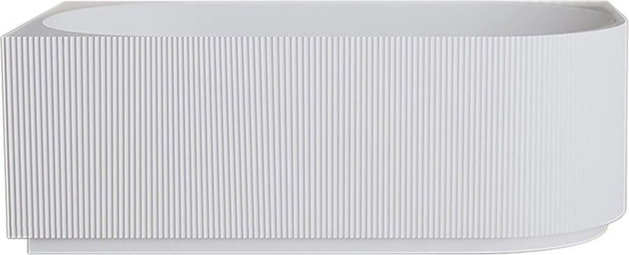 Wiesbaden Hoekbad Links Rivi 180x80 cm Acryl Met Waste Mat Wit