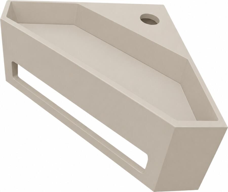 Wiesbaden Hoekfontein Julia Driehoekig 35x35x16cm Solid Surface Beige