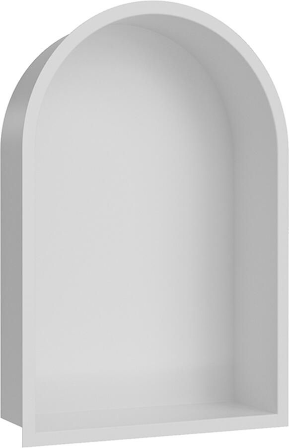 Wiesbaden Inbouwnis Ovaal Demis 30x45x10 cm Mat Wit