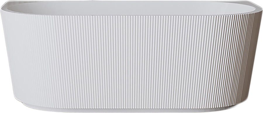 Wiesbaden Ligbad Half Vrijstaand Rivi 170x80 cm Acryl Met Waste Glans Wit