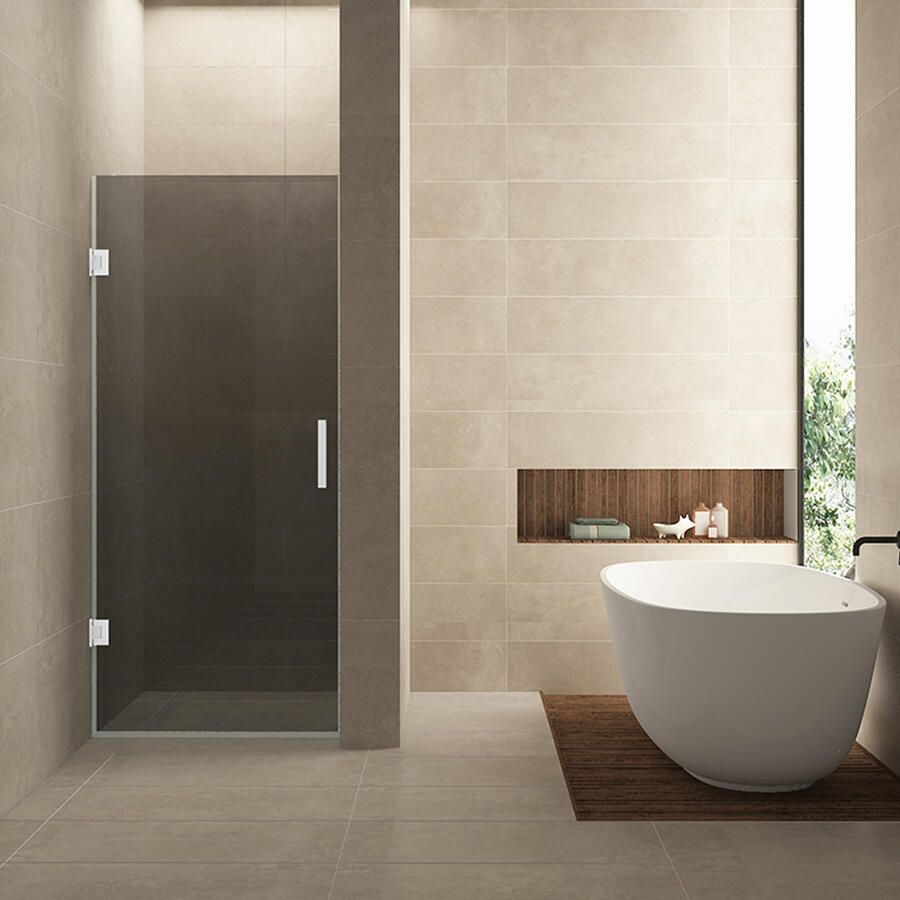 Wiesbaden Nisdeur Less 70x200 cm 8 mm Nano Rookglas Mat Wit
