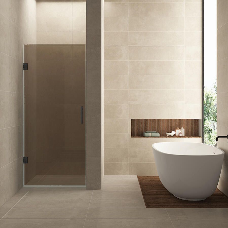 Wiesbaden Nisdeur Less 70x200 cm 8 mm Nano Vintage Brons Glas Gunmetal