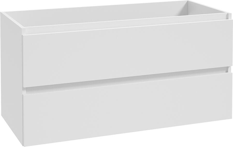 Wiesbaden Onderkast Alvara 100x46 cm 2 Laden 1 Uitsparing Mat Wit