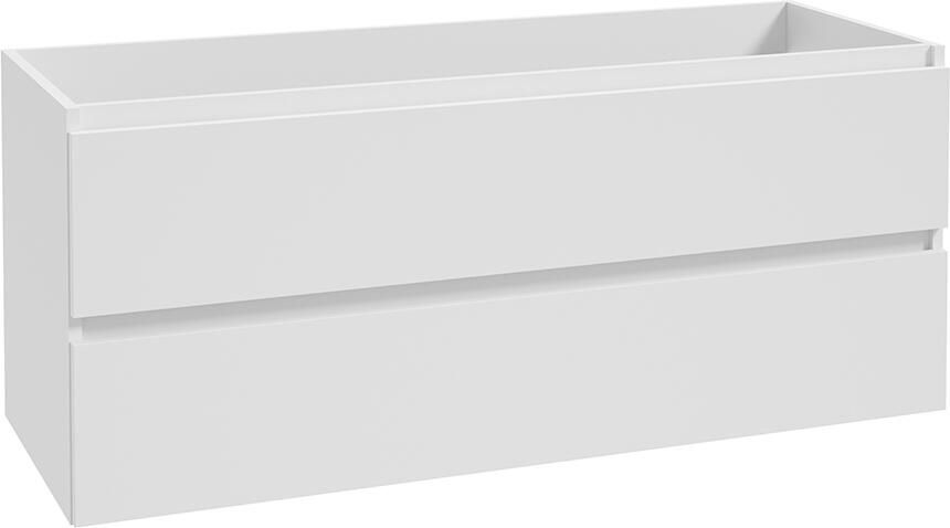 Wiesbaden Onderkast Alvara 120x46 cm 2 Laden 2 Uitsparingen Mat Wit