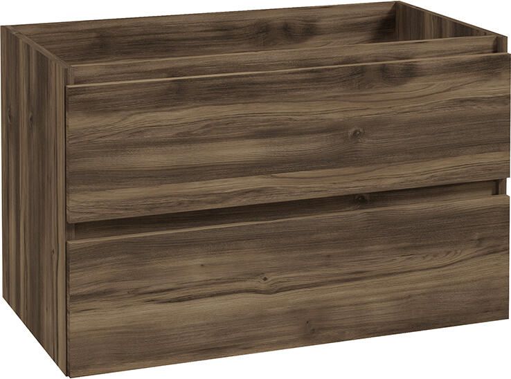 Wiesbaden Onderkast Alvara 80x46 cm 2 Laden 1 Uitsparing Donker Eiken