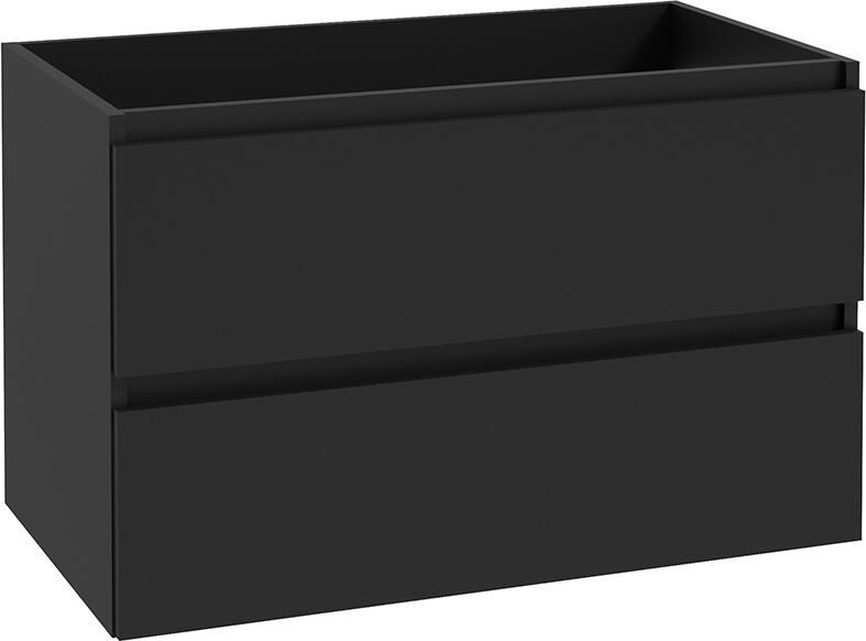 Wiesbaden Onderkast Alvara 80x46 cm 2 Laden 1 Uitsparing Mat Zwart