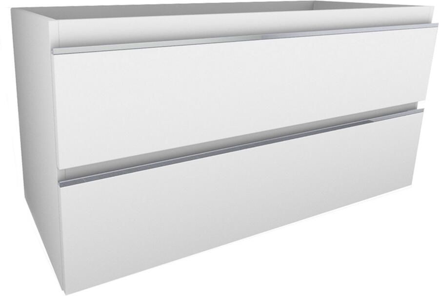 Wiesbaden Onderkast Sigid 100x46x58 cm MDF Hoogglans Wit (2 lades)