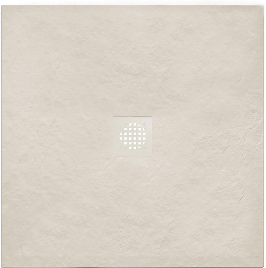 Wiesbaden Stonea Douchebak Antislip Composiet 100x100x3 cm Inkortbaar Beige