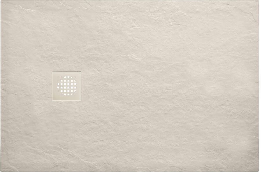 Wiesbaden Stonea Douchebak Antislip Composiet 100x120x3 cm Inkortbaar Beige