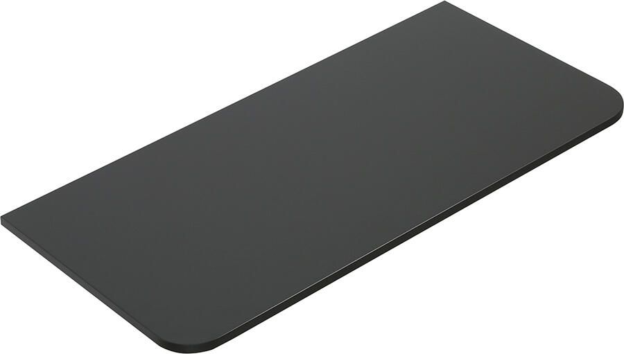 Wiesbaden Topblad Novira 120x48 cm Afgeronde Hoeken Mat Zwart