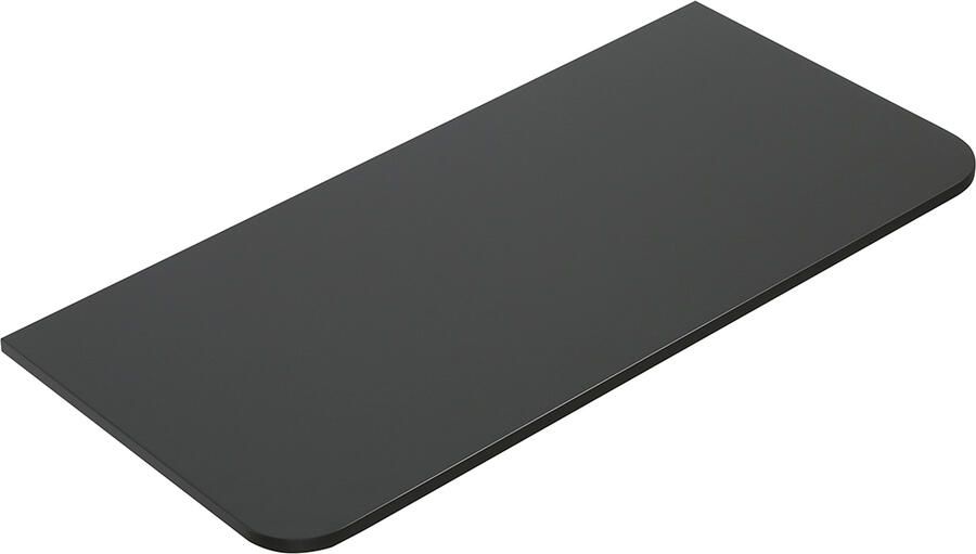 Wiesbaden Topblad Novira 80x48 cm Afgeronde Hoeken Mat Zwart