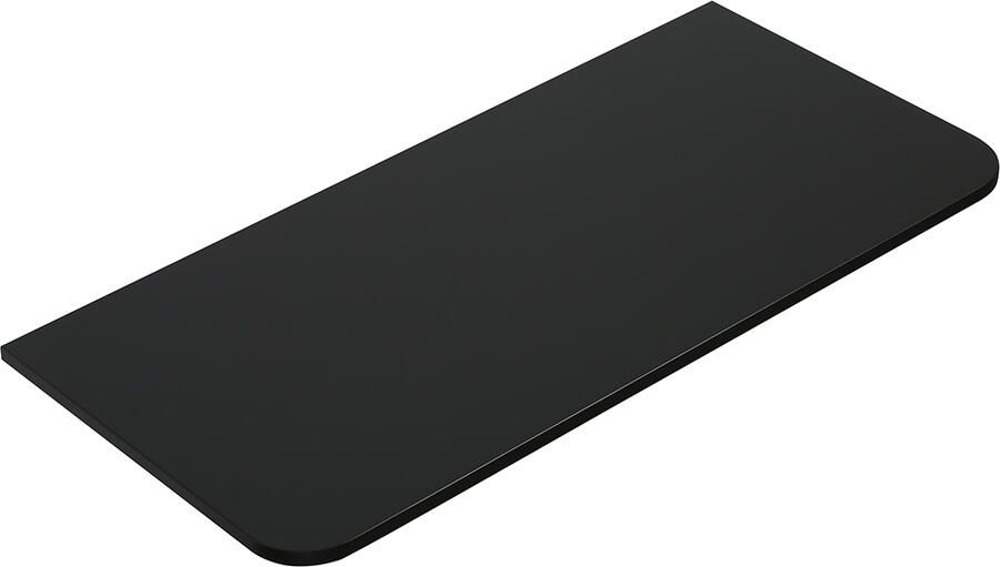 Wiesbaden Topblad Sulora 100x48 cm Afgeronde Hoeken Mat Zwart