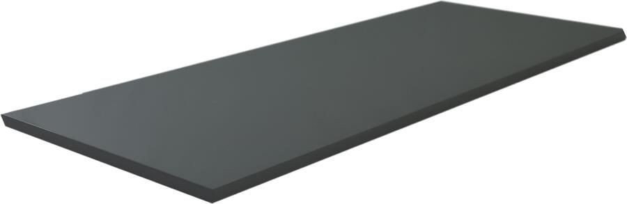 Wiesbaden Wastafelblad Vision Rechthoek 120x46x2 5cm MDF Hoogglans Grijs Zonder Afvoergat