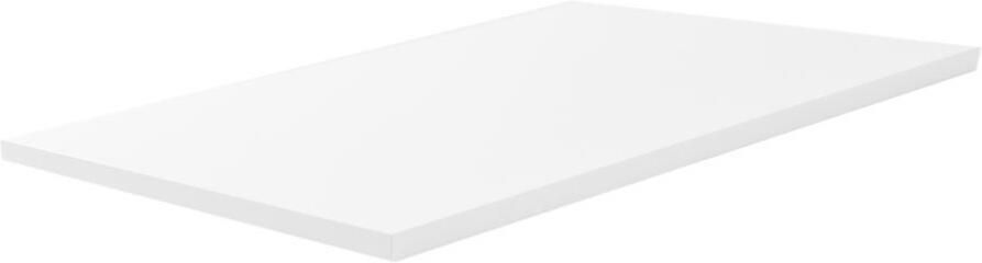 Wiesbaden Wastafelblad Vision Rechthoek 80x46x2 5cm MDF Hoogglans Wit Zonder Afvoergat