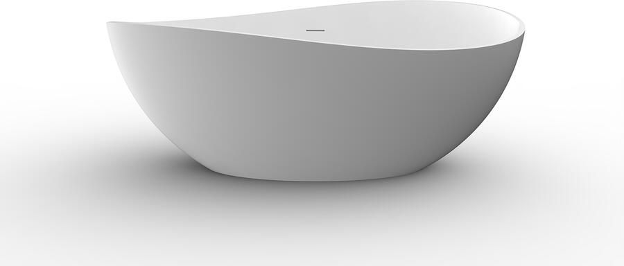 Wiesbaden Waive vrijstaand ligbad 160 x 95 cm solid surface mat wit 36.4002