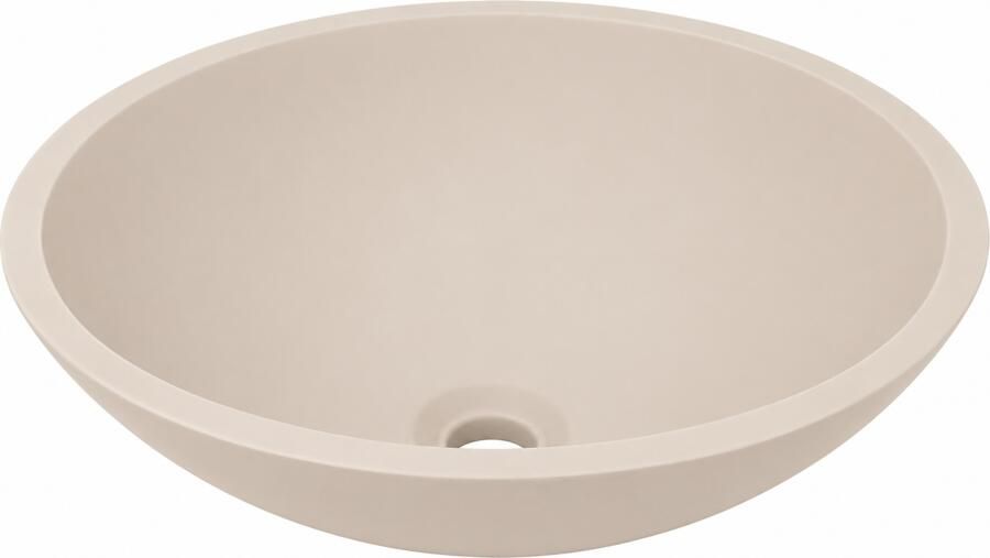 Wiesbaden Waskom Valerie Rond 43x13cm Solid Surface Beige
