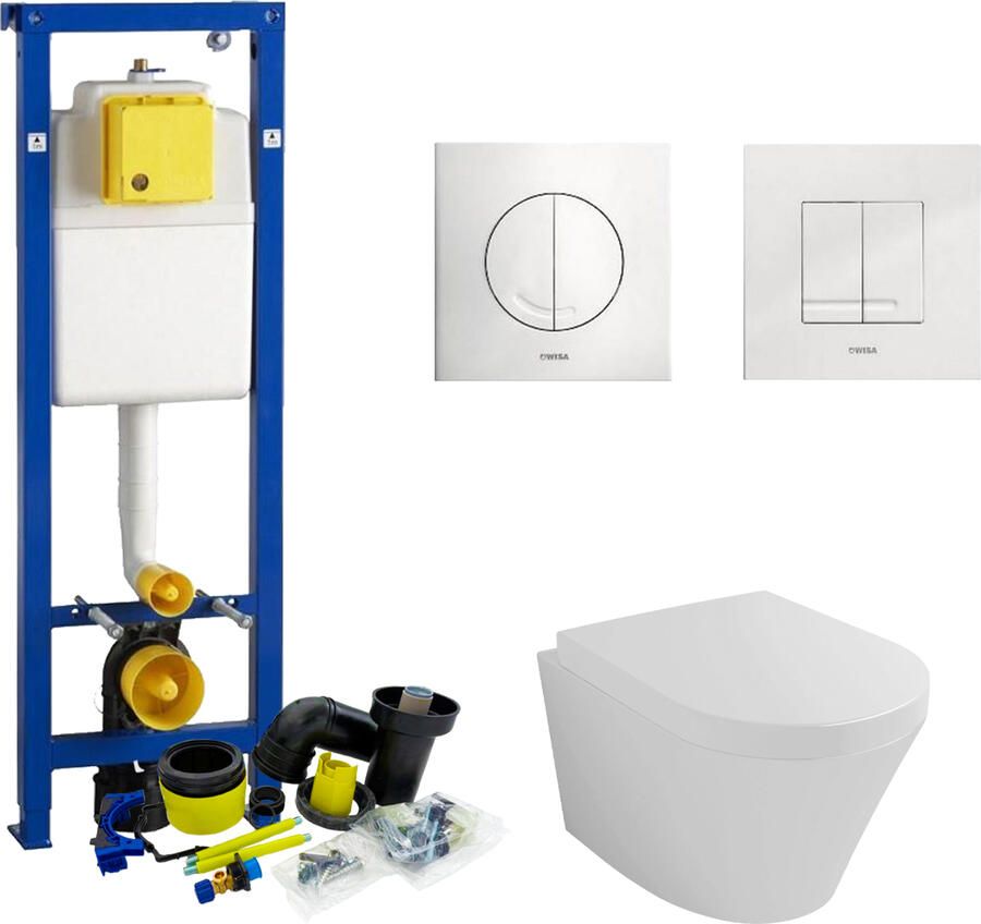 Wiesbaden Wisa XS Toiletset set12 Vesta 52 cm met Argos of Delos drukplaat