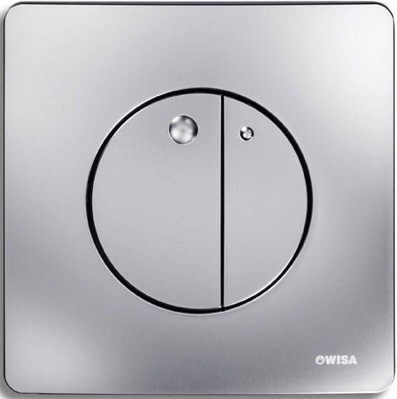 Wisa Quadro Gaia bedieningspaneel closet urinoir kunststof chroom mat (lxb)